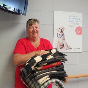 Thank you Marilyn for your fabulous artistry, your quilts will add to the comfort of the animals during their stay here at PHS. Take care Marilyn and thank you from all of us here at PHS.