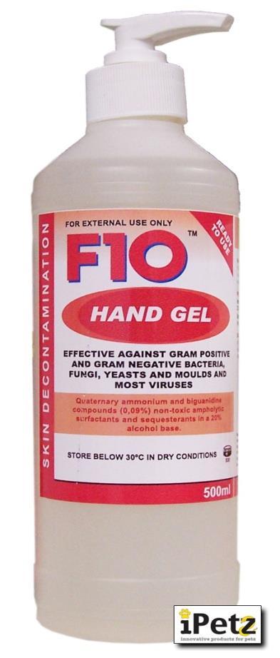 For this reason a bottle of F10 Hand Gel or Ultimate Hand Gel is a must.