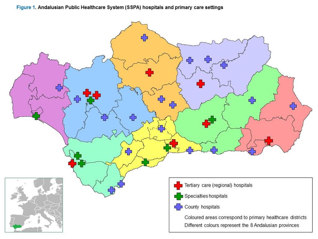 Andalusian Public Healthcare Service >90% population 34 Hospitals