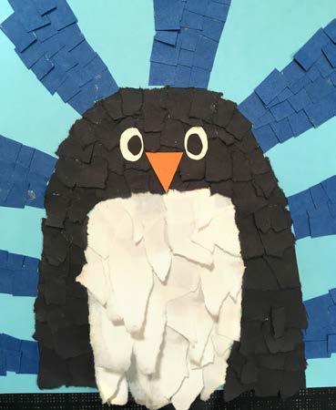 Grades 2-3 Content Area Art Penguin Paper Mosaic ESSENTIAL QUESTION How is combining paper tiles on a mosaic to form an image similar to the process Adélie penguins use to combine pebbles to form a