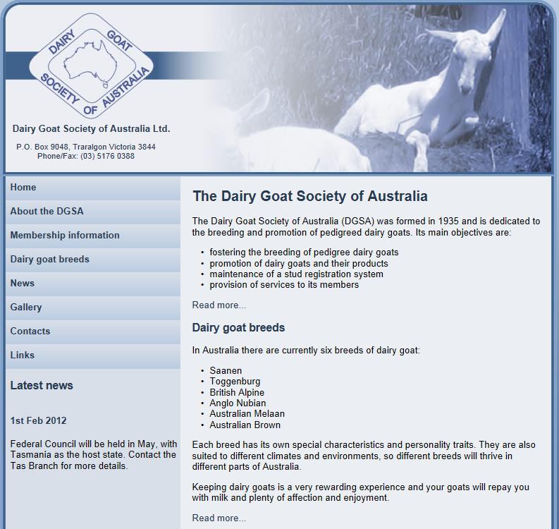 The Dairy Goat Society of Australia http://www.facebook.