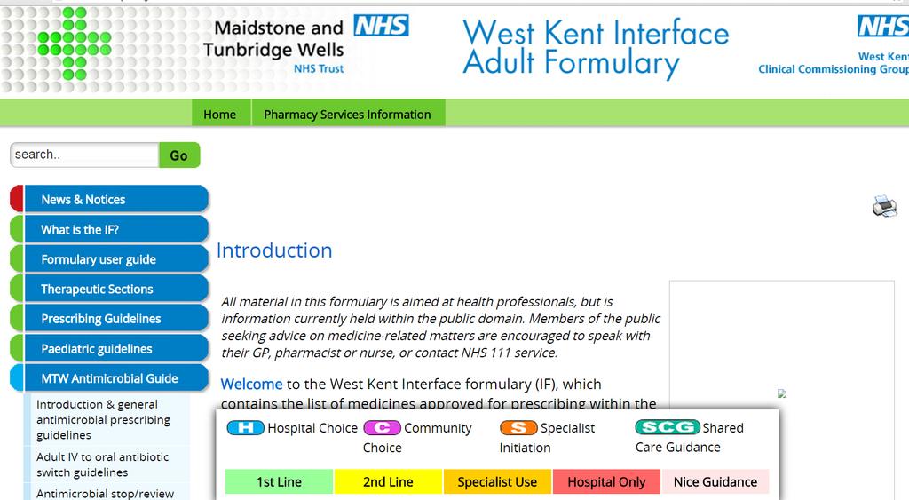 button. 3. The icon will now appear as West Kent Interface Formulary. 4.