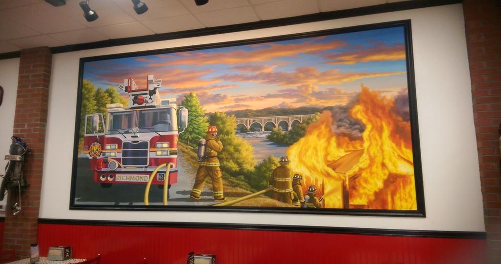 Puskas' work was discovered by Firehouse Subs Co-founder Robin Sorensen behind a Tom and Betty's Restaurant. Since then, Puskas' iconic career as a Firehouse muralist began.