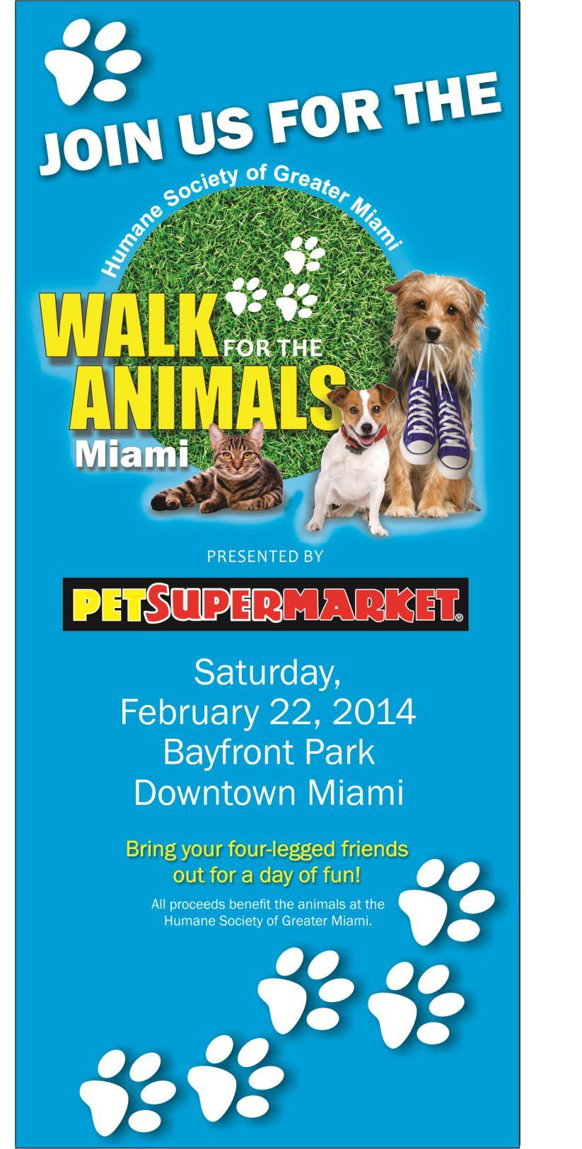1 WALK FOR THE ANIMALS is our largest annual community fundraiser.