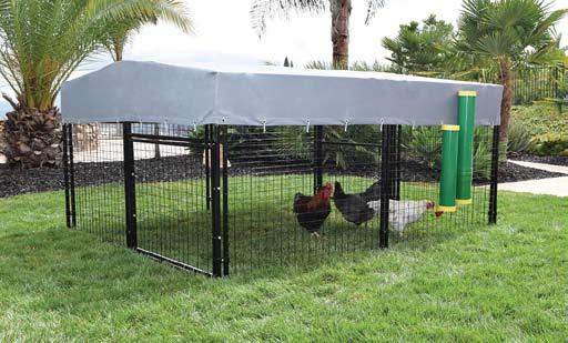a stand-alone pen or as a free-range cage you can easily move around your property