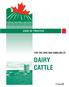 CODE OF PRACTICE FOR THE CARE AND HANDLING OF DAIRY CATTLE