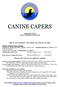 CANINE CAPERS. September Like us on Facebook! Post about our classes on Yelp!