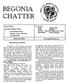 BEGONIA CHATTER BEGONIAS & FERNS. Astro Branch American Begonia Society 4513 Randwick Drive Houston, Texas (713)