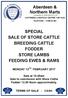 SPECIAL SALE OF STORE CATTLE BREEDING CATTLE FODDER STORE LAMBS FEEDING EWES & RAMS