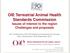 OIE Terrestrial Animal Health Standards Commission Issues of interest to the region Challenges and proposals