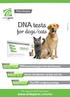 DNA tests. for dogs/cats.  DNA based testing for inherited diseases. Genetic identification of dogs and cats