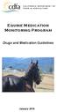 Equine Medication Monitoring Program. Drugs and Medication Guidelines