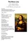 The Mona Lisa. Text: Leanne Veitch Music: Michael Winikoff. For SATTBB choir and Soprano solo