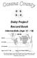 Dairy Project Record Book
