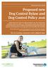 Proposed new Dog Control Bylaw and Dog Control Policy 2016
