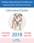 Shelter Educational Conference. Sponsored By: PetSmart Charities. Information Packet. Saturday April 21. Sunday April 22