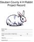 Steuben County 4-H Rabbit Project Record