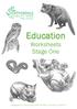 Education. Worksheets Stage One. Designed in conjunction with ACARA curriculum