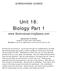 Unit 18: Biology Part 1