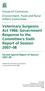Veterinary Surgeons Act 1966: Government Response to the Committee's Sixth Report of Session