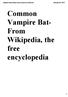 Common Vampire Bat From Wikipedia, the free encyclopedia