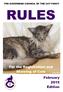 THE GOVERNING COUNCIL OF THE CAT FANCY RULES For the Registration and Showing of Cats Marc Henrie February 2015 Edition