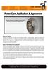 Foster Care Application & Agreement