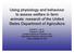 Using physiology and behaviour to assess welfare in farm animals: research of the United States Department of Agriculture