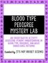 Blood Type Pedigree Mystery lab