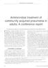 Antimicrobial treatment of community acquired pneumonia in adults: A conference report