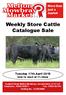 Weekly Store Cattle Catalogue Sale