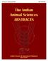 The Indian Animal Sciences ABSTRACTS