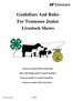 Guidelines And Rules For Tennessee Junior Livestock Shows