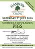 TO BE HELD AT: PARK HALL FARM, HANBURY, REDDITCH, WORCESTERSHIRE, B96 6RD SCHEDULE OF CLASSES PIGS CHAMPION TO BE AWARDED THE CHAMPIONSHIP TROPHY