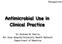 Antimicrobial Use in Clinical Practice