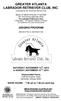 GREATER ATLANTA LABRADOR RETRIEVER CLUB, INC. Licensed by the American Kennel Club