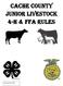 Cache County Junior Livestock 4-H & FFA Rules