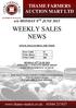 WEEKLY SALES NEWS STOCK SOLD DURING THE WEEK MONDAY 15 TH JUNE 2015 FOSCOTE PRIME SHEEP SALE TO COMMENCE AT 10AM
