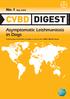 No.1 May CVBD DIGEST. Asymptomatic Leishmaniosis in Dogs. Cutting-edge information brought to you by the CVBD World Forum