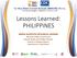 Lessons Learned: PHILIPPINES