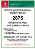 SOUTH MOLTON ANNUAL SHEEP FAIR OF BREEDING EWES, EWE LAMBS & RAMS