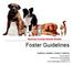 Foster Guidelines. Bastrop County Animal Shelter. Wendy Ballard Animal Services Coordinator
