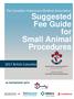 Suggested Fee Guide for Small Animal Procedures