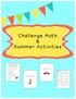 Challenge Math & Summer Activities