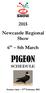 2015 Newcastle Regional Show 6 th 8th March PIGEON SCHEDULE