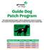 Guide Dog Patch Program