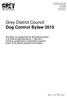 Grey District Council Dog Control Bylaw 2015