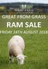 GREAT FROM GRASS RAM SALE RIDAY 24TH AUGUST 2018