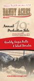 DANDY ACRES. Annual Production Sale. Quality Angus Bulls & Select Females. Angus Tradition since 1964 ANGUS.