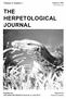 THE HERPETOLOGICAL JOURNAL